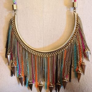 Colorful Festival Fringe Necklace